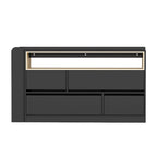 Storage Desk Movable Tabletop with Shelves and Display Area Dresser