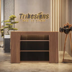 Large Reception Desk Front Desk with LED Lights for Salon Reception Room Store Office Lobby Retail Shop Clinic