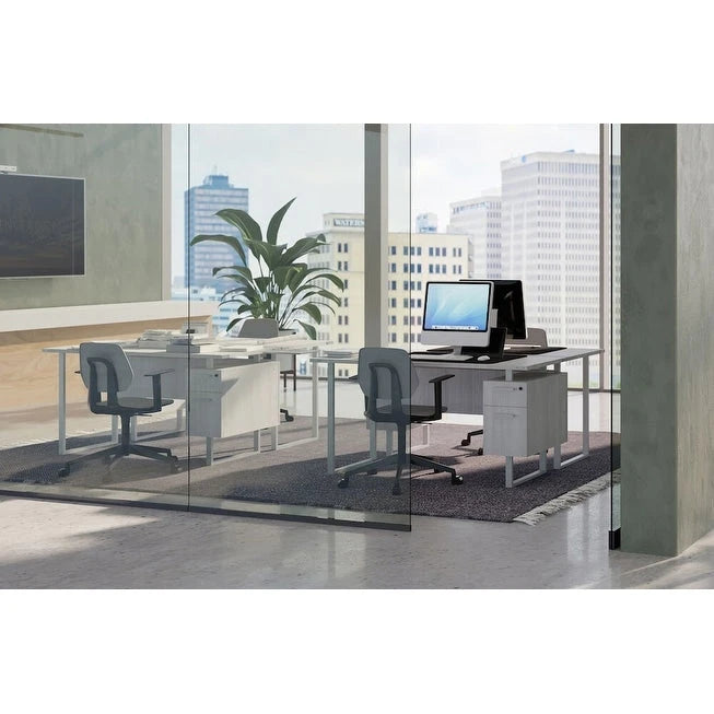 Modern Office Desk, Computer Desk, Workstation with Storage Drawers