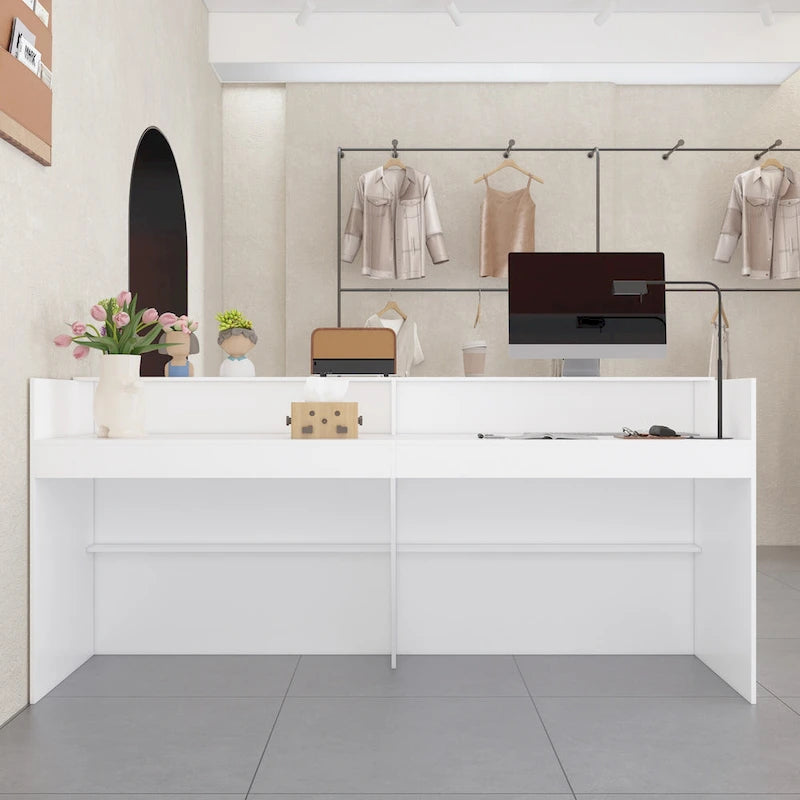 Reception Desk,Transaction Counter Top, Laminate Desktop, Front Table