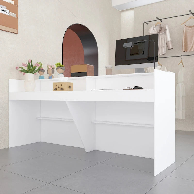 Reception Desk,Transaction Counter Top, Laminate Desktop, Front Table