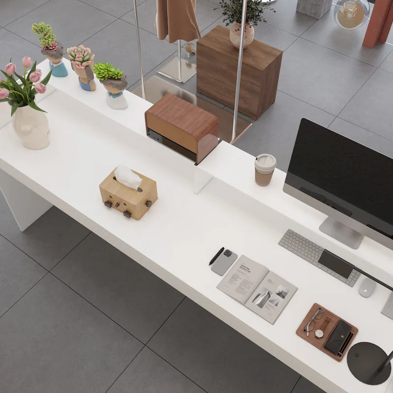 Reception Desk,Transaction Counter Top, Laminate Desktop, Front Table