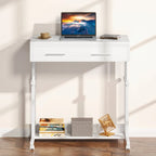 Mobile Portable Laptop Standing Desk with Drawers