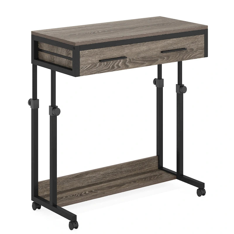 Mobile Portable Laptop Standing Desk with Drawers