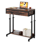 Mobile Portable Laptop Standing Desk with Drawers