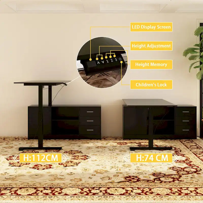 Height-Adjustable Workspace: Versatile Desk for Home Office and More