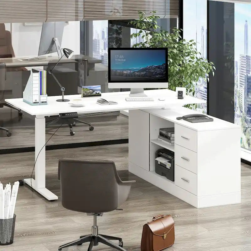 Height-Adjustable Workspace: Versatile Desk for Home Office and More