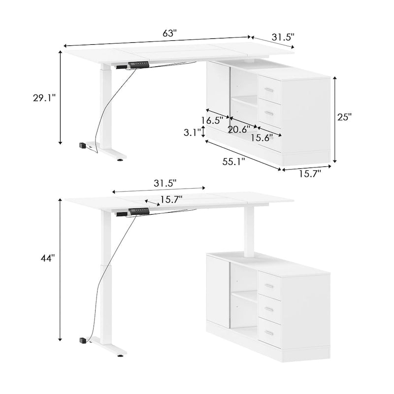 Height-Adjustable Workspace: Versatile Desk for Home Office and More