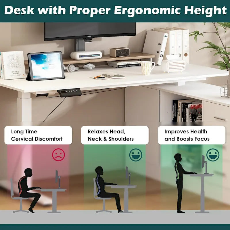 Height-Adjustable Workspace: Versatile Desk for Home Office and More