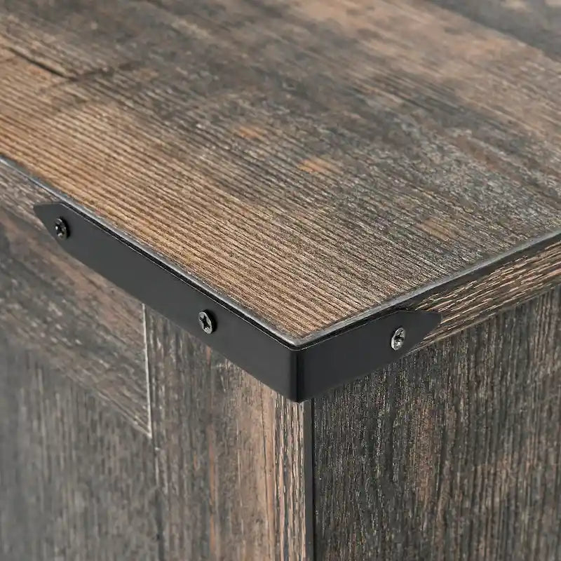 Moasis 4 Drawer Rustic Wood Vertical File Cabinet with Lock Storage Cabinet