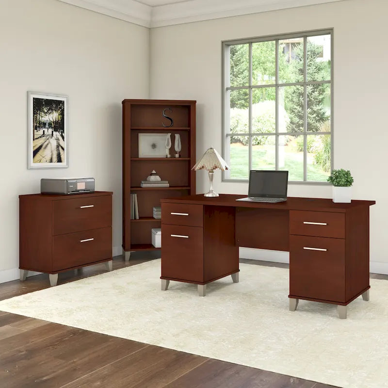 Bush Furniture Somerset 60W Office Computer Desk with Drawers