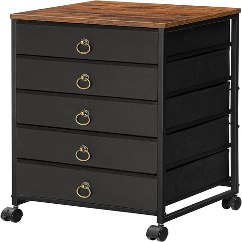 5-Drawer Chest File Cabinet - 15.7 D x 15.7 W x 25.7 H
