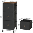 3-Drawer File Cabinet - 15.7 D x 15.7 W x 38.1 H