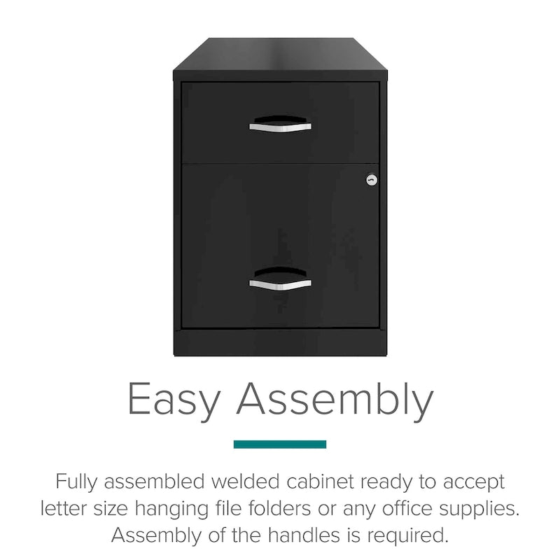 Space Solutions 18  Deep 2 Drawer Letter Width Vertical File Cabinet with Accessory Drawer