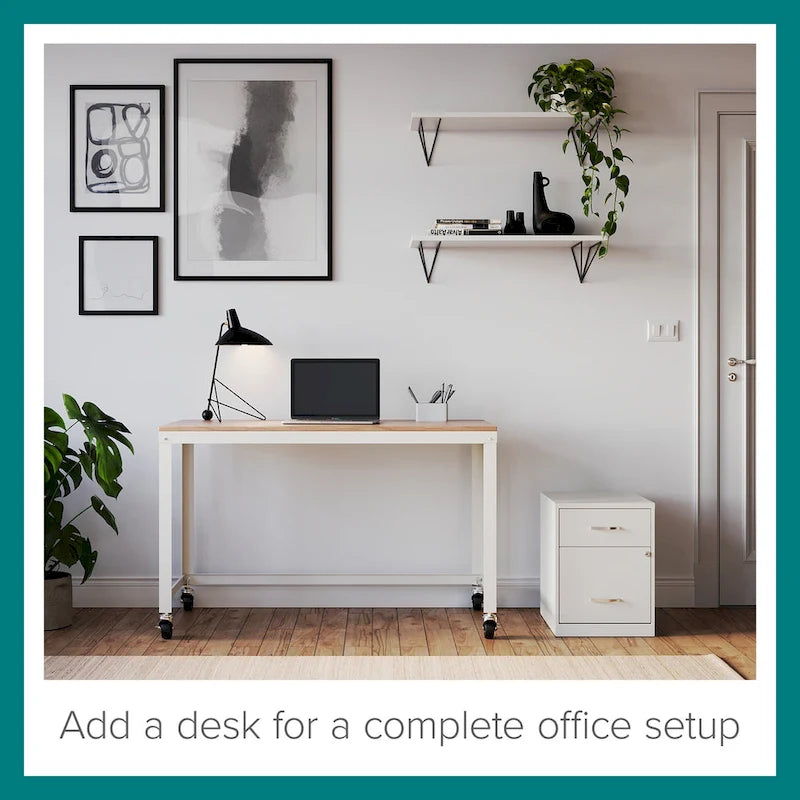 Space Solutions 18  Deep 2 Drawer Letter Width Vertical File Cabinet with Accessory Drawer