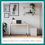 Space Solutions 18  Deep 2 Drawer Letter Width Vertical File Cabinet with Accessory Drawer