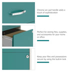 Space Solutions 18  Deep 2 Drawer Letter Width Vertical File Cabinet with Accessory Drawer