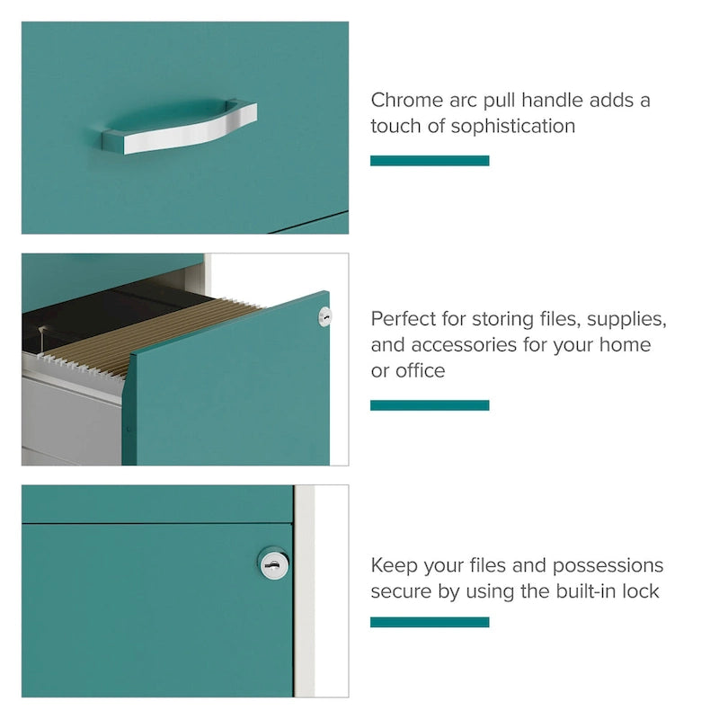 Space Solutions 18  Deep 2 Drawer Letter Width Vertical File Cabinet with Accessory Drawer