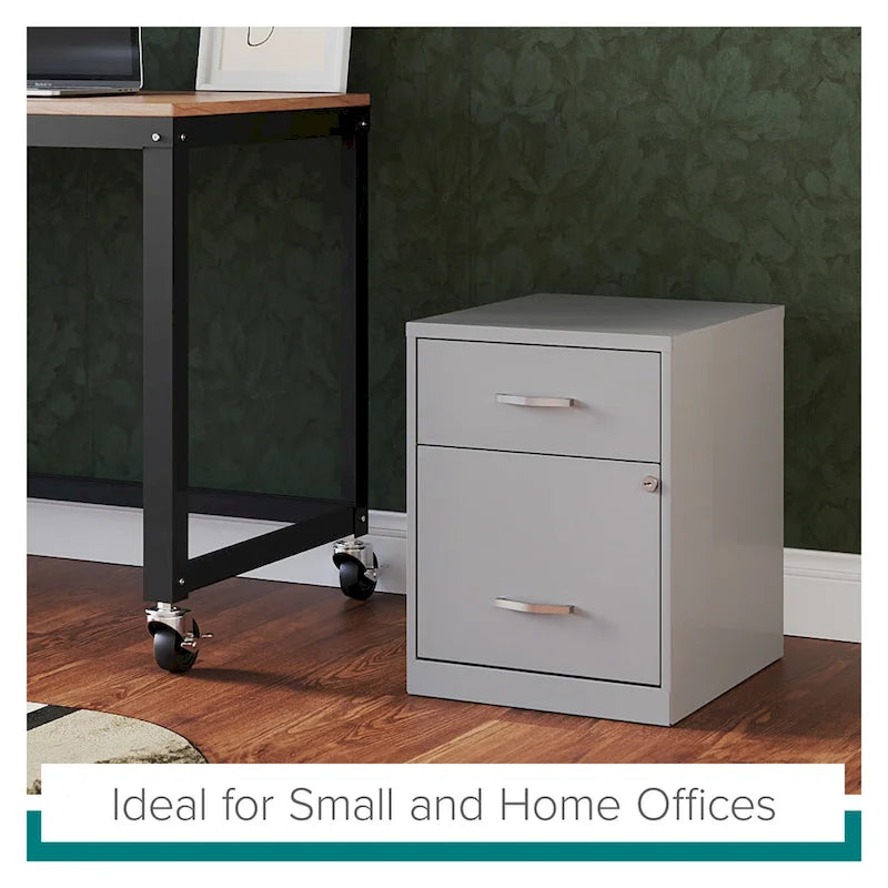 Space Solutions 18  Deep 2 Drawer Letter Width Vertical File Cabinet with Accessory Drawer