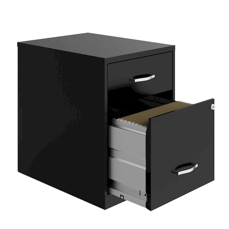 Space Solutions 18  Deep 2 Drawer Letter Width Vertical File Cabinet with Accessory Drawer