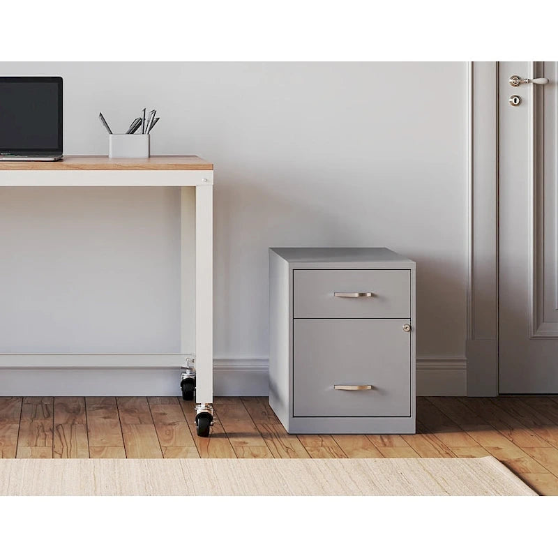 Space Solutions 18  Deep 2 Drawer Letter Width Vertical File Cabinet with Accessory Drawer