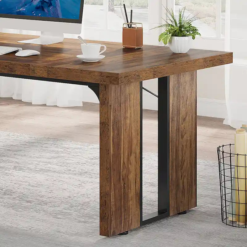 70.9 Executive Desk, Large Computer Office Desk Workstation