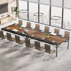 Conference Table with Heavy-Duty Steel Frame for 6-8 People - 78.74  L x 39.37  W x 29.92  H
