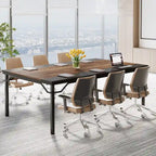 Conference Table with Heavy-Duty Steel Frame for 6-8 People - 78.74  L x 39.37  W x 29.92  H