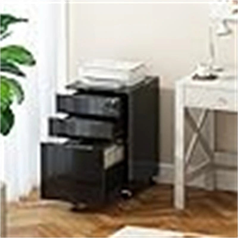 High Glossy File Cabinet - 17.72 D x 15.75 W x 25.59 H