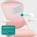 Office chair, comfortable swivel chair with high back, wheels, adjustable headrest
