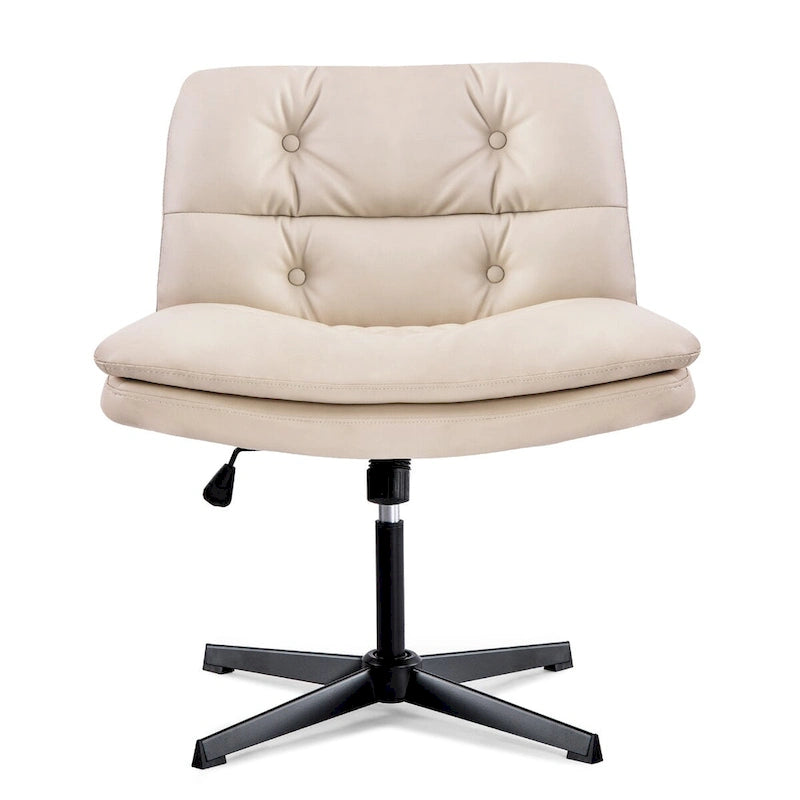 Large Size Armless Home Office Desk Chair No Wheels