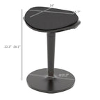 HOMCOM Standing Desk Chair, Ergonomic Backless Wobble Stool, Height Adjustable Tall Office Chair 22.2-28.1 Inches