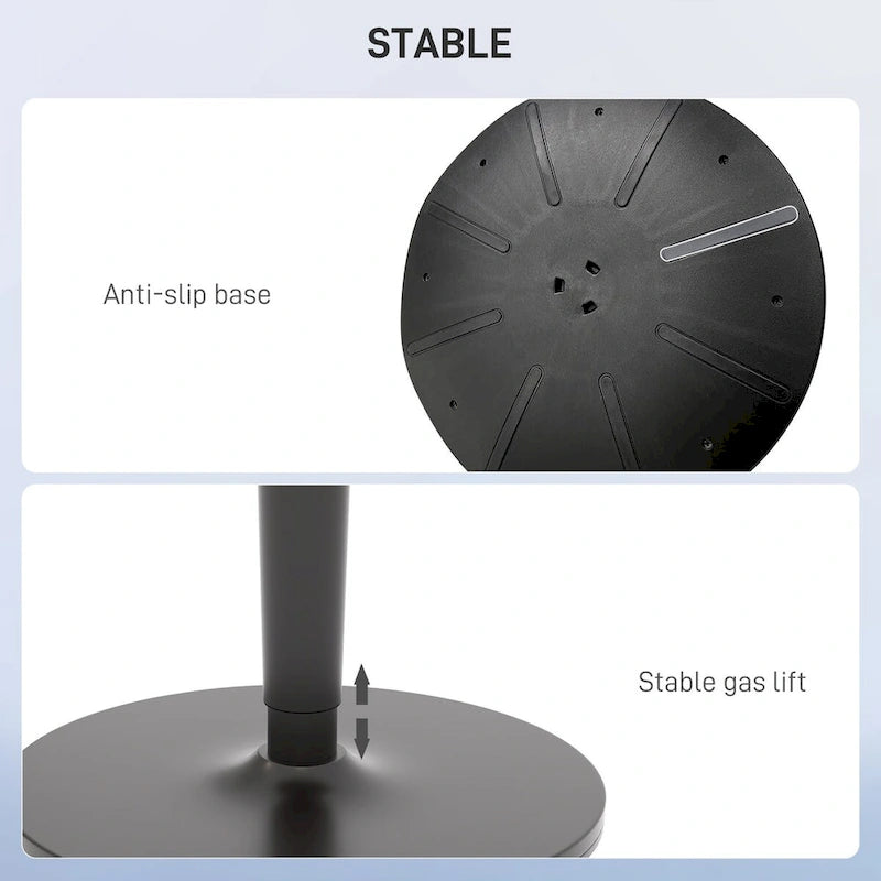 HOMCOM Standing Desk Chair, Ergonomic Backless Wobble Stool, Height Adjustable Tall Office Chair 22.2-28.1 Inches