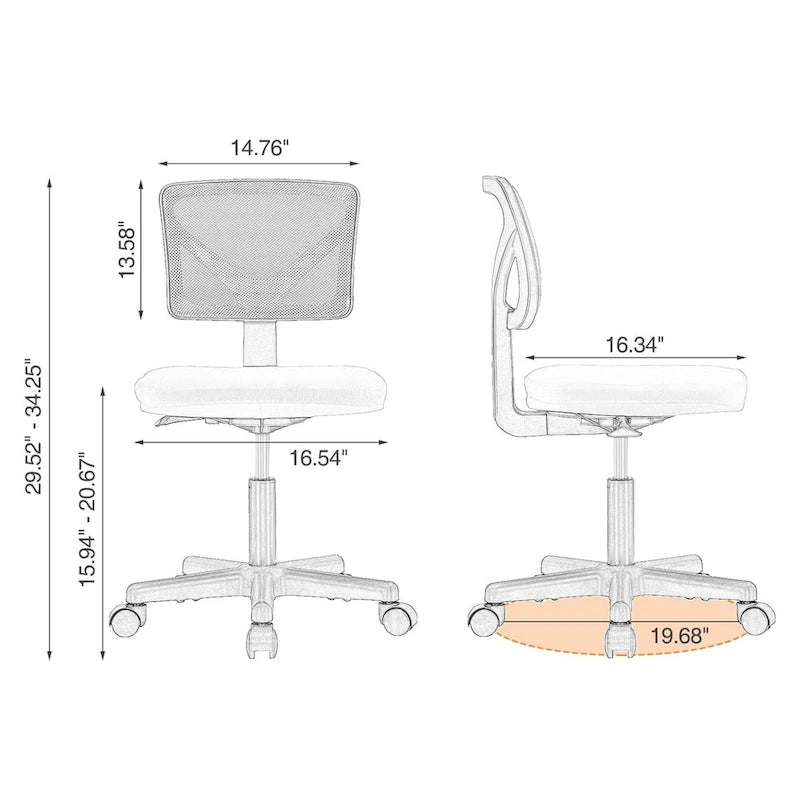 Comfy PU Leather Upholstered Office Chair, Home Desk Chair with Arms & Adjustable Swivel