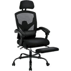 Home Office Desk Chair with Footrest, High-Back Mesh Reclining Chairs with Headrest for Home, Office, Gaming, Student
