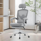 Home Office Desk Chair with Footrest, High-Back Mesh Reclining Chairs with Headrest for Home, Office, Gaming, Student