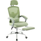 Home Office Desk Chair with Footrest, High-Back Mesh Reclining Chairs with Headrest for Home, Office, Gaming, Student