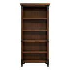 Addison Rustic Open Bookcase, Office Shelving, Storage Cabinet, Brown - 34 W x 72 H x 15 D