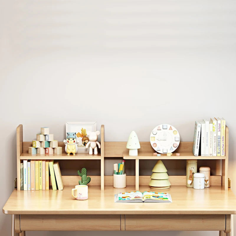 Kids Desk Kids Table Wood Computer Desk with Bookshelf - N/A