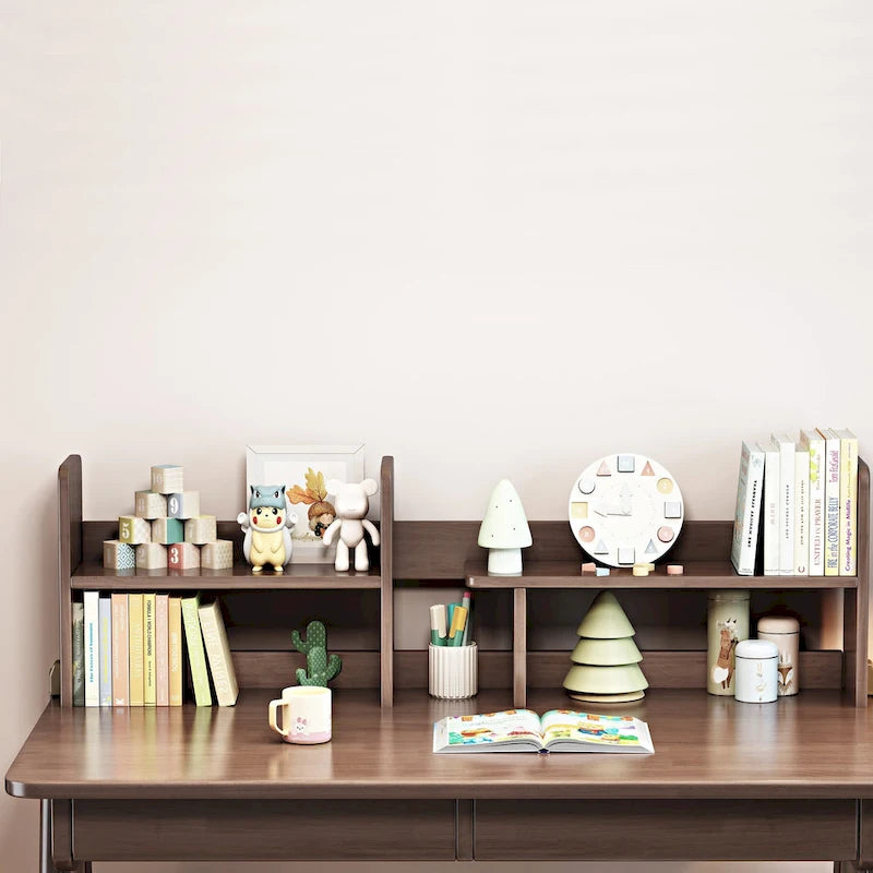 Kids Desk Kids Table Wood Computer Desk with Bookshelf - N/A