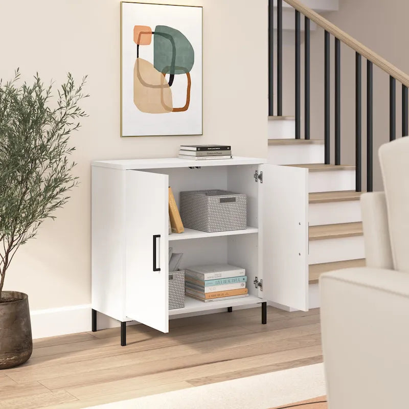 Essence Low Storage Cabinet with Doors by Bush Furniture