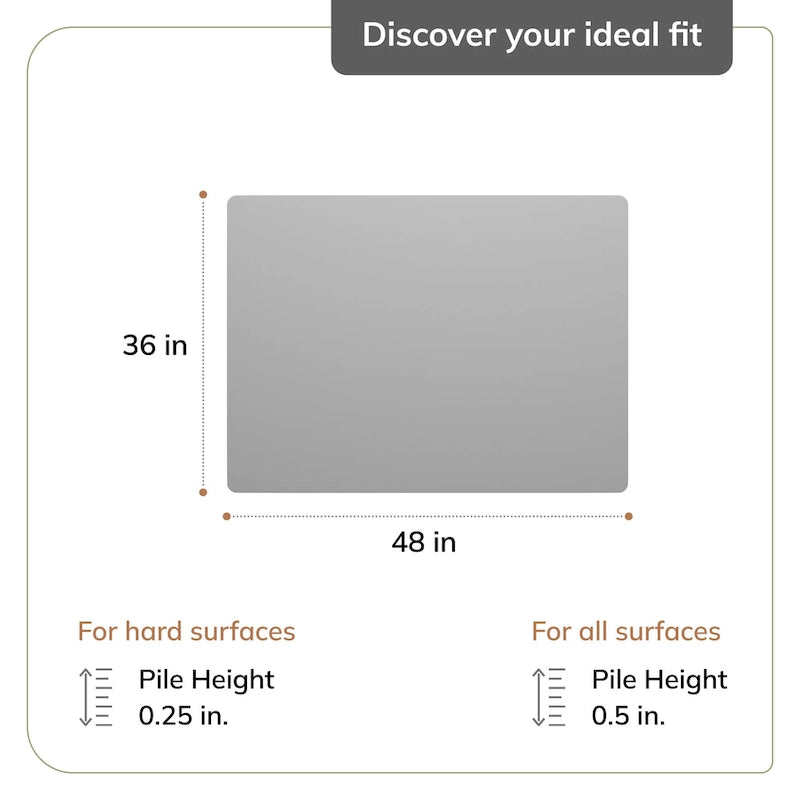 Jani 40  x 54  1/4  Rug'd Chair Mat