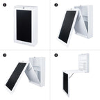 Utopia Alley Fold Down Desk Table Wall Cabinet With Chalkboard, White