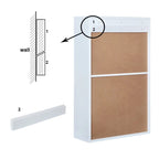 Utopia Alley Fold Down Desk Table Wall Cabinet With Chalkboard, White
