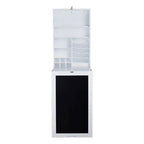 Utopia Alley Fold Down Desk Table Wall Cabinet With Chalkboard, White