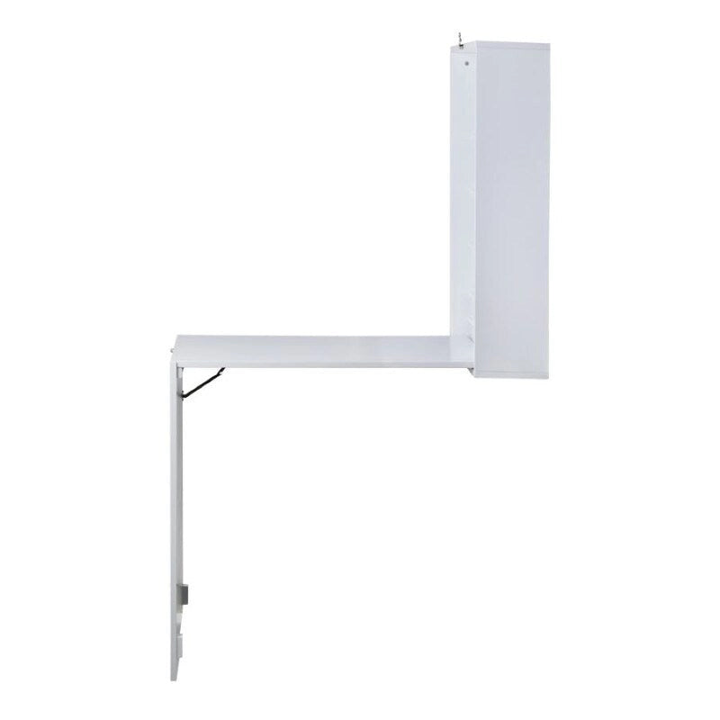 Utopia Alley Fold Down Desk Table Wall Cabinet With Chalkboard, White