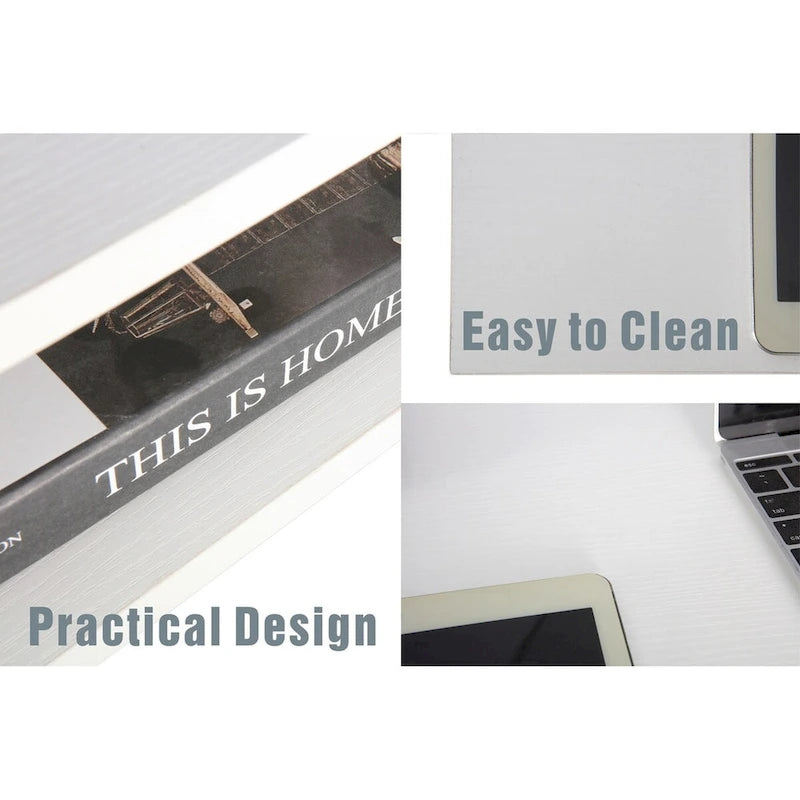 JJS 48' Writing Desk with Drawers, Contemporary Home Office Large Computer Laptop Workstation with Storage