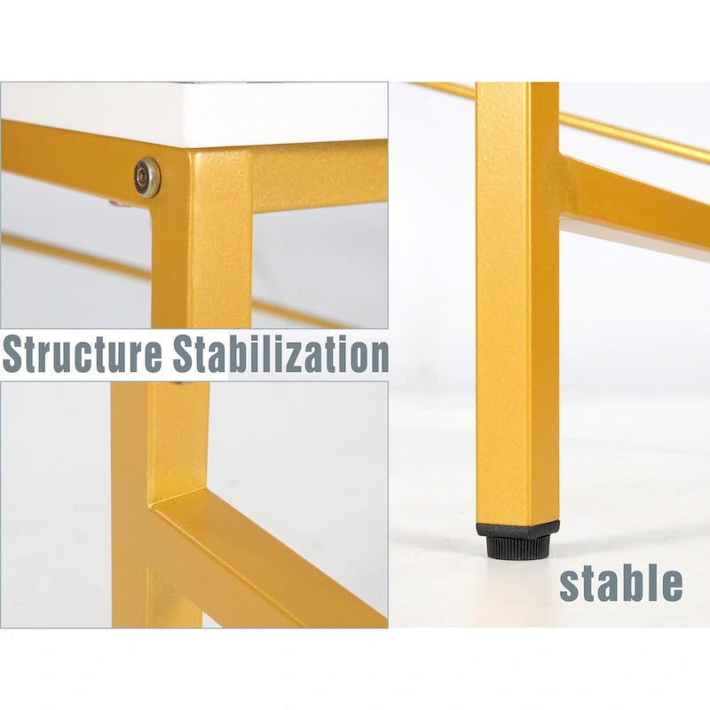 JJS 48' Writing Desk with Drawers, Contemporary Home Office Large Computer Laptop Workstation with Storage