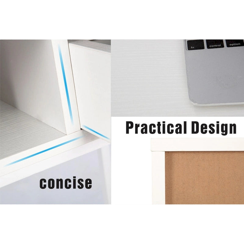 JJS 48' Writing Desk with Drawers, Contemporary Home Office Large Computer Laptop Workstation with Storage