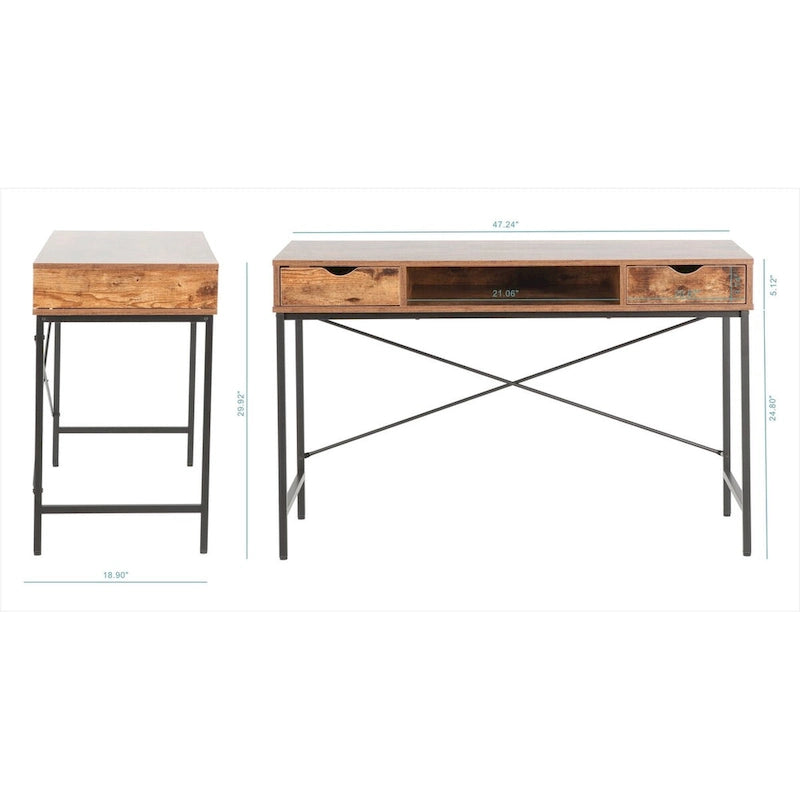 JJS 48' Writing Desk with Drawers, Contemporary Home Office Large Computer Laptop Workstation with Storage